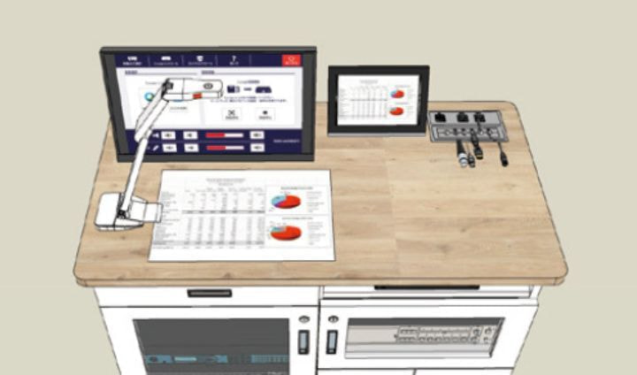 W1100：タッチパネル＋折りたたみ収納式書画カメラ