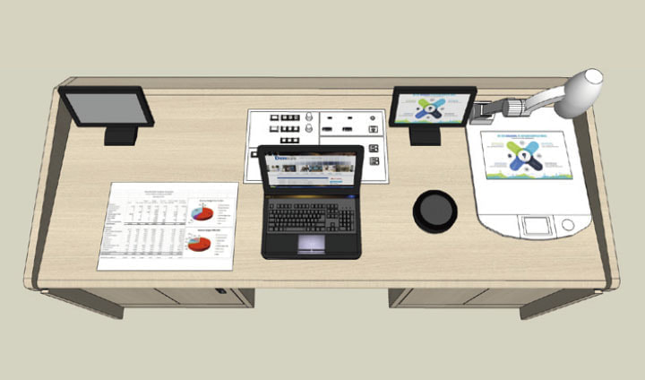 W1800：スイッチパネル＋卓上設置式書画カメラ