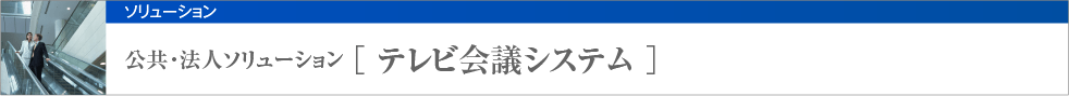 公共・法人ソリューション [ テレビ会議システム ]